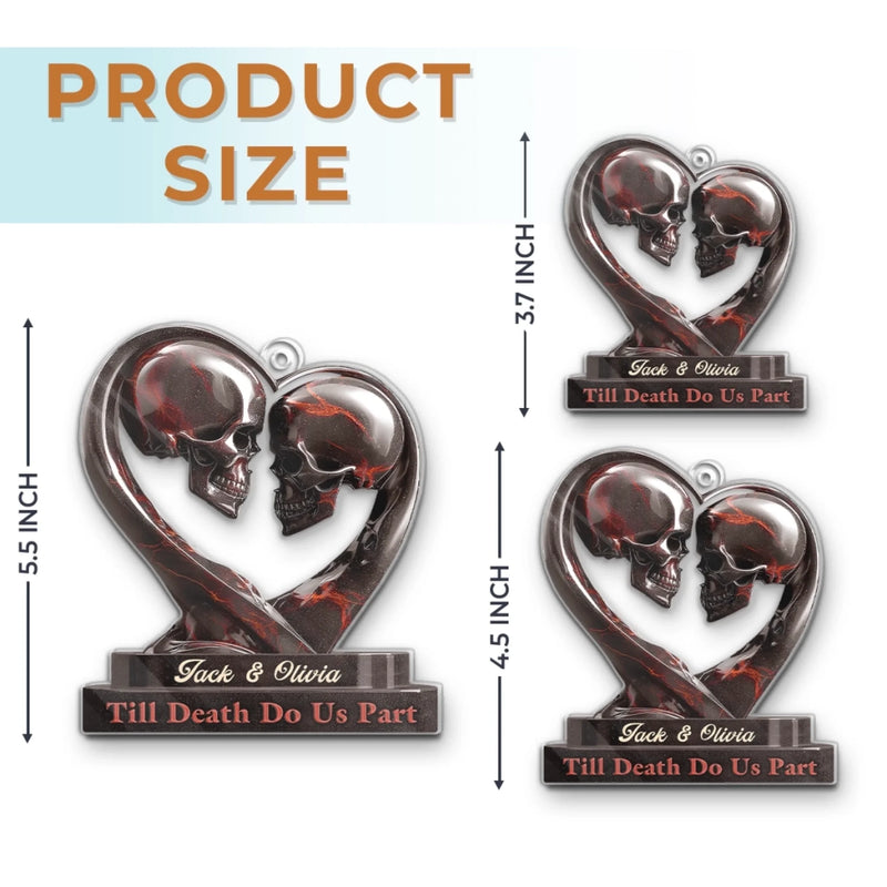 Custom Acrylic Ornament - Personalized Anniversary Christmas Wedding Gifts For Husband And Wife, Him And Her - Our Love Story Never Dies