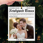 Custom Photo Acrylic Ornament - Personalized Anniversary Christmas Wedding Gifts For Husband And Wife, Him And Her - True Love Makes Headlines
