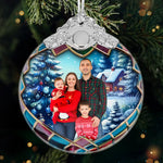Custom Photo Glass Ornament - Personalized Christmas Birthday Gifts For Mom, Dad, Kids - Our Greatest Gift Is Each Other