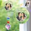 Custom Photo Crystal Heart Suncatcher - Personalized Anniversary Wedding Gifts For Husband And Wife, Him And Her - A Love That Never Fades