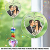 Custom Photo Crystal Heart Suncatcher - Personalized Anniversary Wedding Gifts For Husband And Wife, Him And Her - A Love That Never Fades