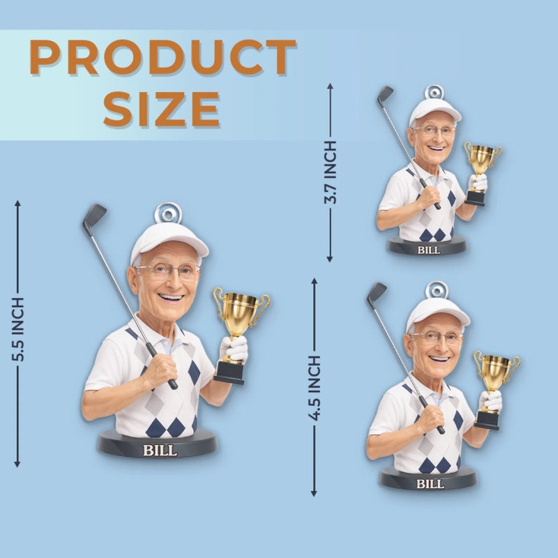 Custom Photo Acrylic Ornament - Personalized Christmas Birthday Golf Gifts For Men, Women - Life Is Better With Golf