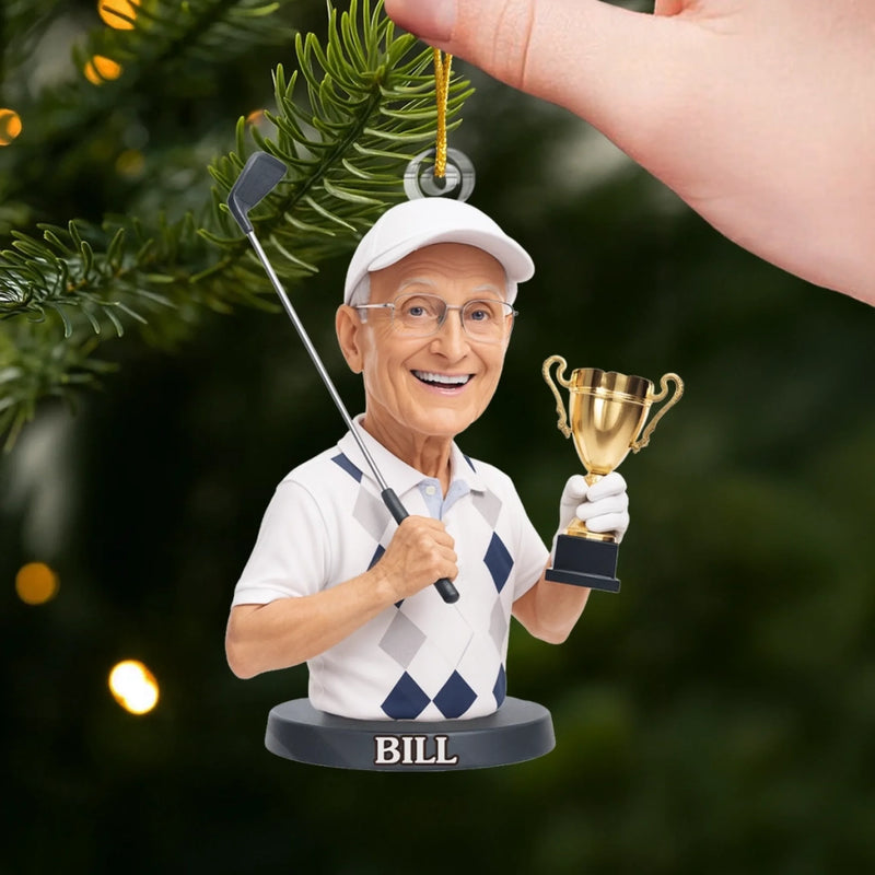 Custom Photo Acrylic Ornament - Personalized Christmas Birthday Golf Gifts For Men, Women - Life Is Better With Golf
