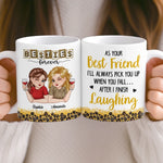 Custom Mug - Personalized Best Friend Birthday Gifts For Women, Besties, Sisters, BFF - Besties Make Every Day Brighter