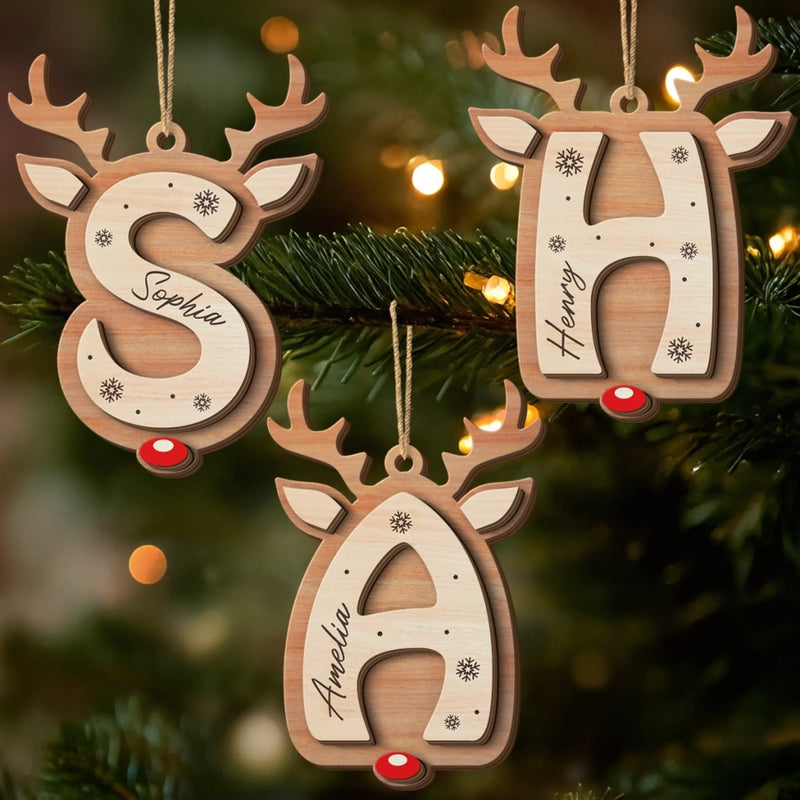 Custom Double Layer Wooden Ornament - Personalized Christmas Birthday Gifts For Mom, Dad, Kids - A Tree Full Of Names, A Heart Full Of Love