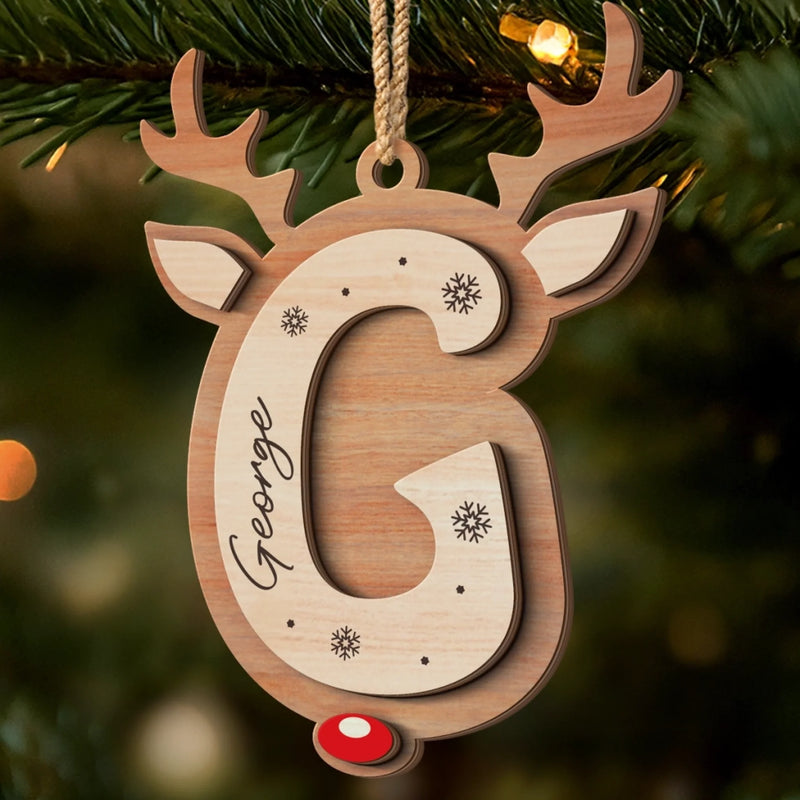 Custom Double Layer Wooden Ornament - Personalized Christmas Birthday Gifts For Mom, Dad, Kids - A Tree Full Of Names, A Heart Full Of Love