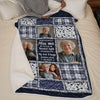 Custom Photo Blanket - Personalized Christmas Memorial Sympathy Gifts For Loss Of Mom, Dad - The Light of Your Love Guides Me