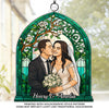 Custom Photo Hologram Acrylic Suncatcher - Personalized Anniversary Wedding Gifts For Husband And Wife, Him And Her - Eternal Vows, Eternal Glow