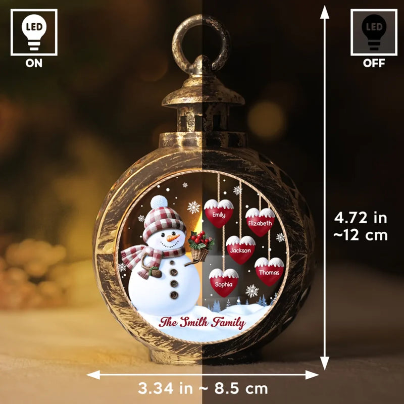 Custom Candlelight Lantern Ornament - Personalized Christmas Birthday Gifts For Mom, Dad, Kids - My Favorite Part Of Christmas Is Family