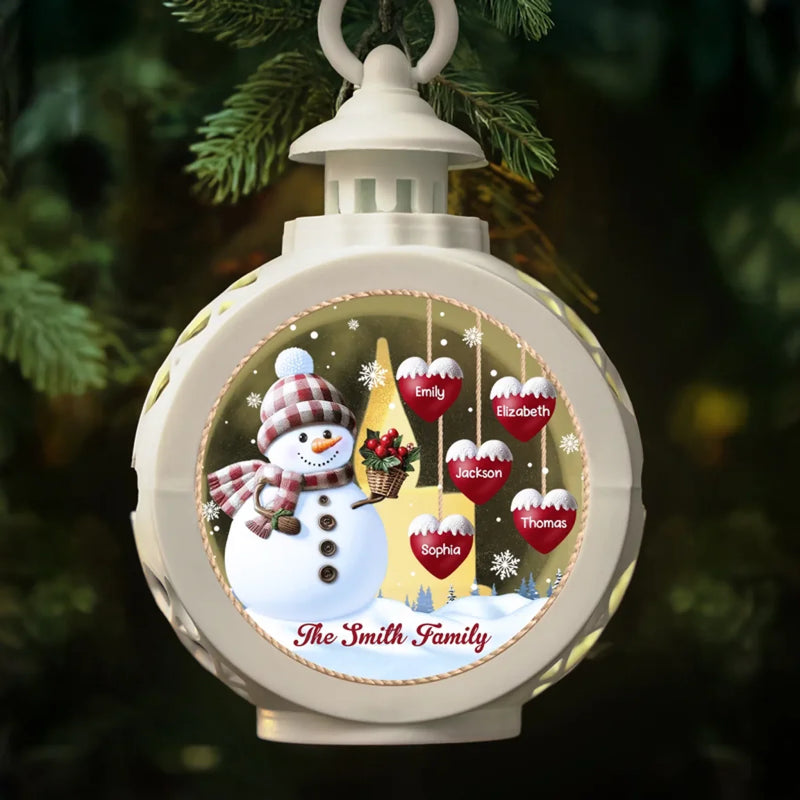 Custom Candlelight Lantern Ornament - Personalized Christmas Birthday Gifts For Mom, Dad, Kids - My Favorite Part Of Christmas Is Family
