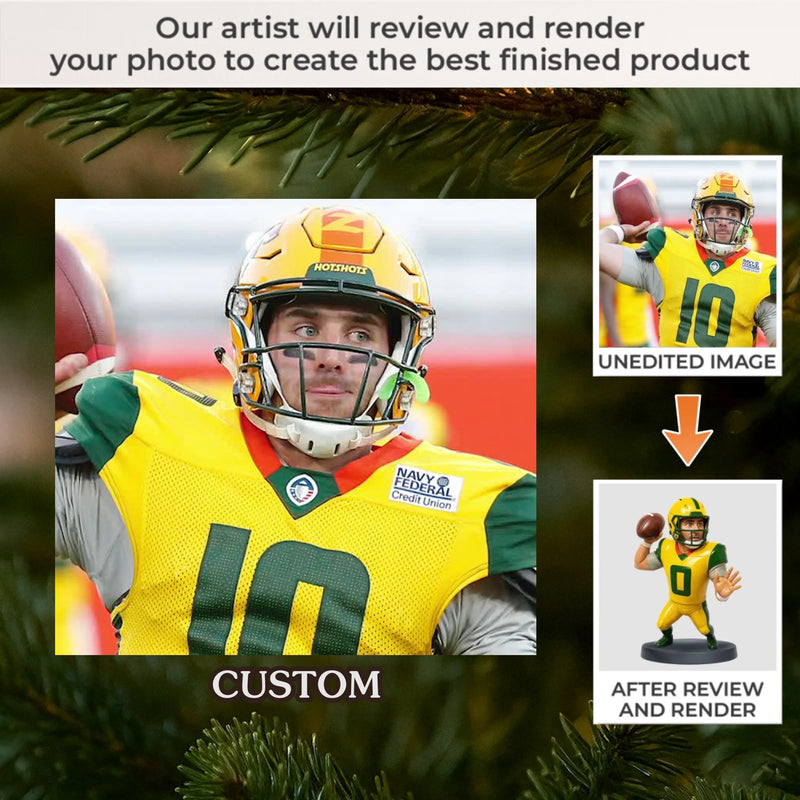 Custom Photo Acrylic Ornament - Personalized Christmas Birthday Sport Gifts For Sports Lovers - Chasing Victory One Game At A Time