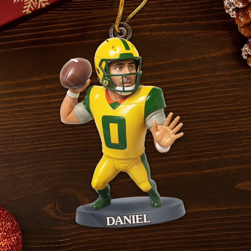 Custom Photo Acrylic Ornament - Personalized Christmas Birthday Sport Gifts For Sports Lovers - Chasing Victory One Game At A Time