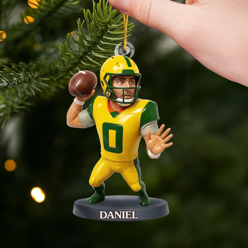 Custom Photo Acrylic Ornament - Personalized Christmas Birthday Sport Gifts For Sports Lovers - Chasing Victory One Game At A Time