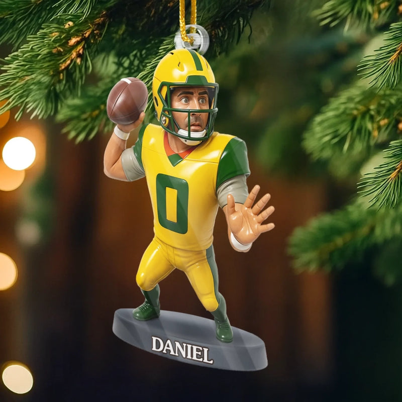 Custom Photo Acrylic Ornament - Personalized Christmas Birthday Sport Gifts For Sports Lovers - Chasing Victory One Game At A Time