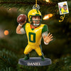 Custom Photo Acrylic Ornament - Personalized Christmas Birthday Sport Gifts For Sports Lovers - Chasing Victory One Game At A Time