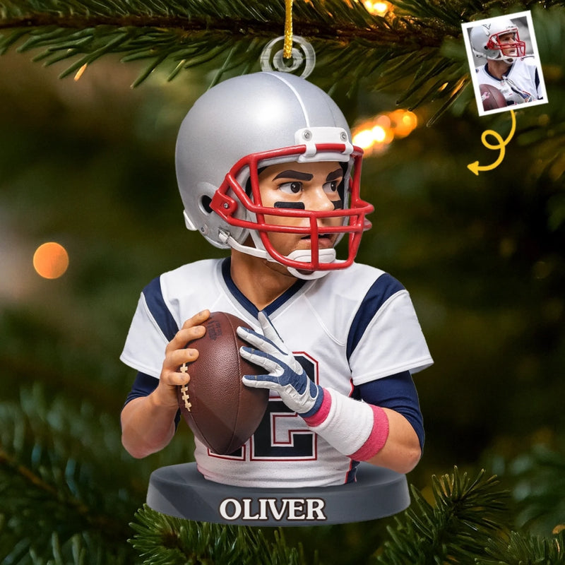 Custom Photo Acrylic Ornament - Personalized Christmas Birthday Sport Gifts For Sports Lovers - Strength Speed Spirit Define True Sport