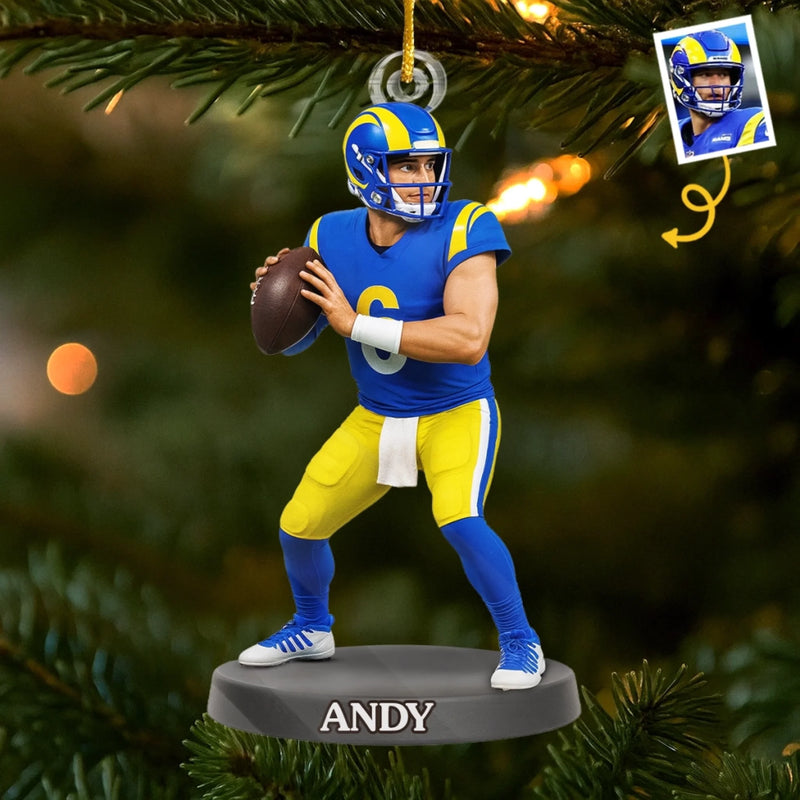 Custom Photo Acrylic Ornament - Personalized Christmas Birthday Sport Gifts For Sports Lovers - Every Sweat Drop Builds The Glory