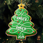 Custom Acrylic Ornament - Personalized Christmas Birthday Gifts For Mom, Dad, Kids - Our Love Is Evergreen