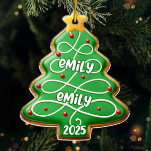 Custom Acrylic Ornament - Personalized Christmas Birthday Gifts For Mom, Dad, Kids - Our Love Is Evergreen