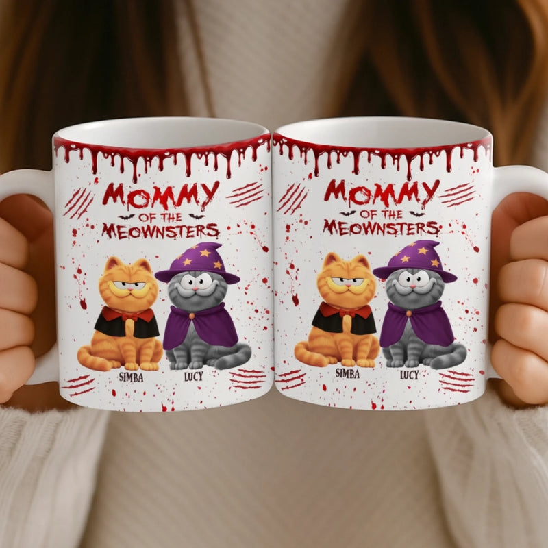 Custom Mug - Personalized Halloween Birthday Gifts For Cat Lovers, Cat Mom And Dad - Every Purr Echoes Halloween Magic