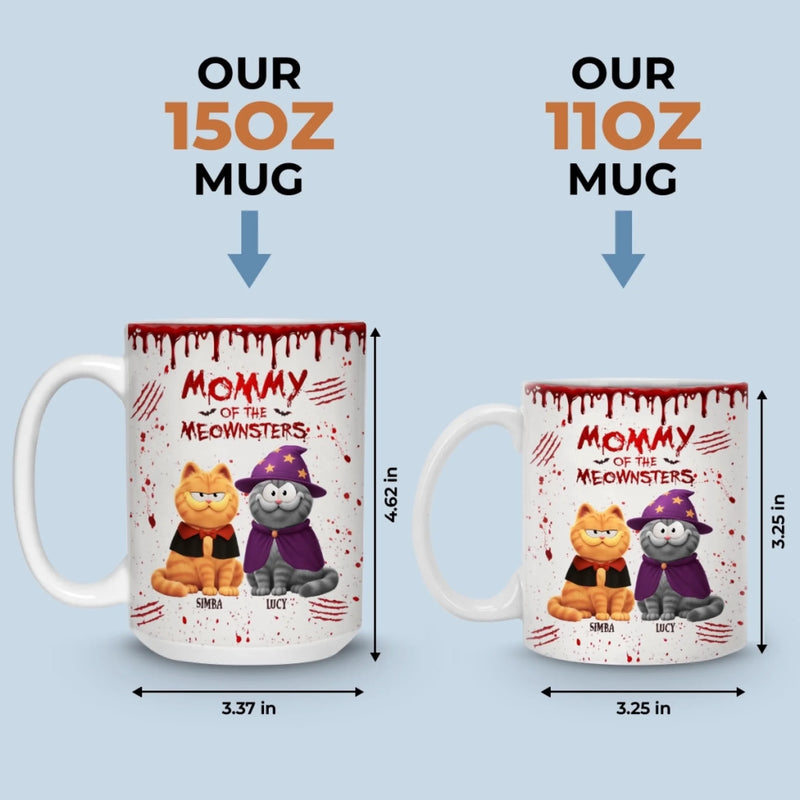 Custom Mug - Personalized Halloween Birthday Gifts For Cat Lovers, Cat Mom And Dad - Every Purr Echoes Halloween Magic