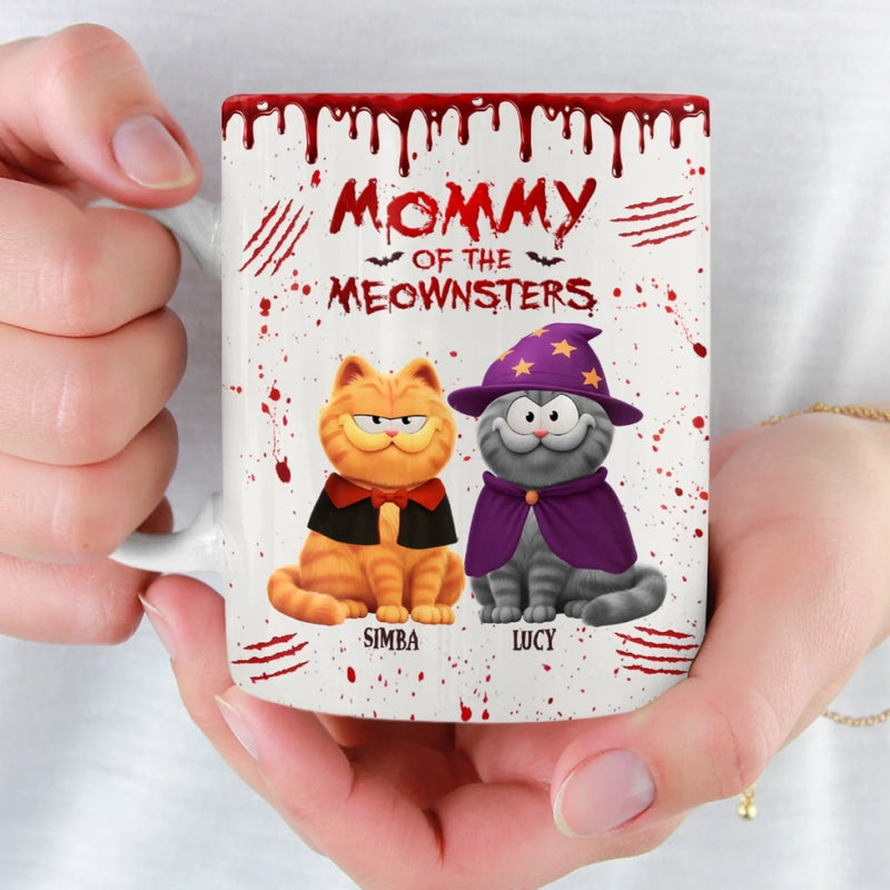 Custom Mug - Personalized Halloween Birthday Gifts For Cat Lovers, Cat Mom And Dad - Every Purr Echoes Halloween Magic