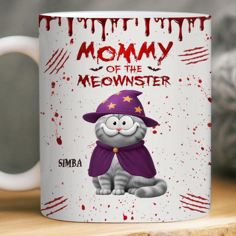 Custom Mug - Personalized Halloween Birthday Gifts For Cat Lovers, Cat Mom And Dad - Every Purr Echoes Halloween Magic