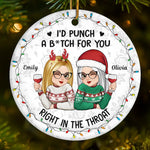 Custom Ceramic Ornament - Personalized Best Friend Christmas Birthday Gifts For Women, Besties, Sisters, BFF - Friends Warm Hearts This Winter