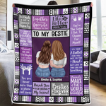 Custom Blanket - Personalized Best Friend Christmas Birthday Gifts For Women, Besties, Sisters, BFF - Always Better With My BFF