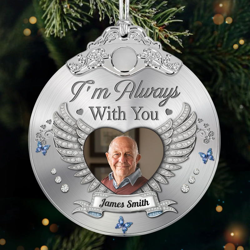 Custom Photo Glass Ornament - Personalized Christmas Memorial Sympathy Gifts For Loss Of Mom, Dad - A Life That Shines On