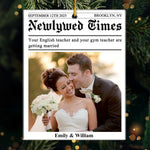 Custom Photo Acrylic Ornament - Personalized Anniversary Christmas Wedding Gifts For Husband And Wife, Him And Her - True Love Makes Headlines