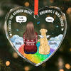 Custom Heart Glass Ornament -  Personalized Pet Christmas Memorial Sympathy Gifts For Dogs, Cats - In Loving Memory Of You