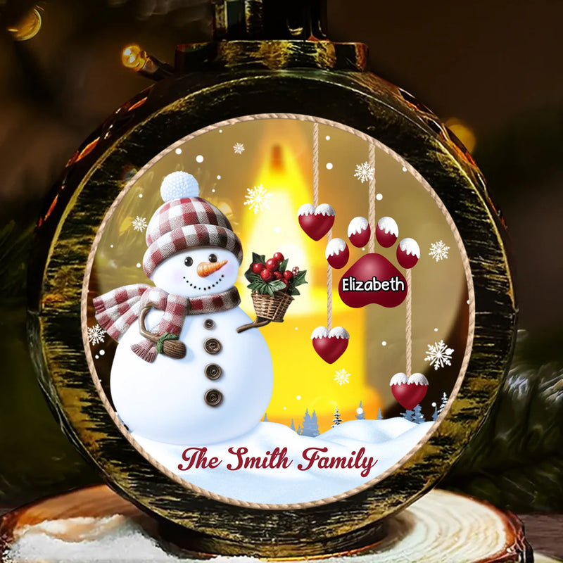 Custom Candlelight Lantern Ornament - Personalized Christmas Birthday Gifts For Mom, Dad, Kids - My Favorite Part Of Christmas Is Family
