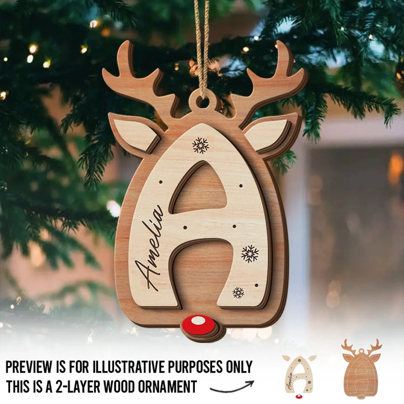 Custom Double Layer Wooden Ornament - Personalized Christmas Birthday Gifts For Mom, Dad, Kids - A Tree Full Of Names, A Heart Full Of Love