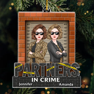 Custom Acrylic Ornament - Personalized Christmas Best Friend Birthday Gifts For Women, Besties, Sisters, BFF - No Miles Can Break Our Bond