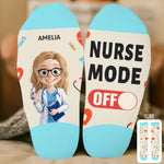 Custom Crew Socks - Personalized Birthday Gifts For Nurse - Nurse Mode