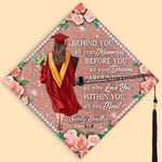 Behind You, All Your Memories - Family Personalized Custom Graduation Cap - Graduation Gift For Family Members, Siblings, Brothers, Sisters