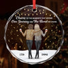 Custom Circle Glass Ornament - Personalized Best Friend Christmas Birthday Gifts For Women, Besties, Sisters, BFF - Best Days Shared With You