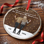 Custom Circle Glass Ornament - Personalized Best Friend Christmas Birthday Gifts For Best Friends, BFF - Best Days Shared With You