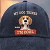 Custom Vintage Washed Denim Baseball Cap - Personalized Birthday Gifts For Dog Lovers, Dog Dad And Mom - Bark Side Forever