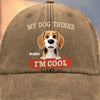 Custom Vintage Washed Denim Baseball Cap - Personalized Birthday Gifts For Dog Lovers, Dog Dad And Mom - Bark Side Forever