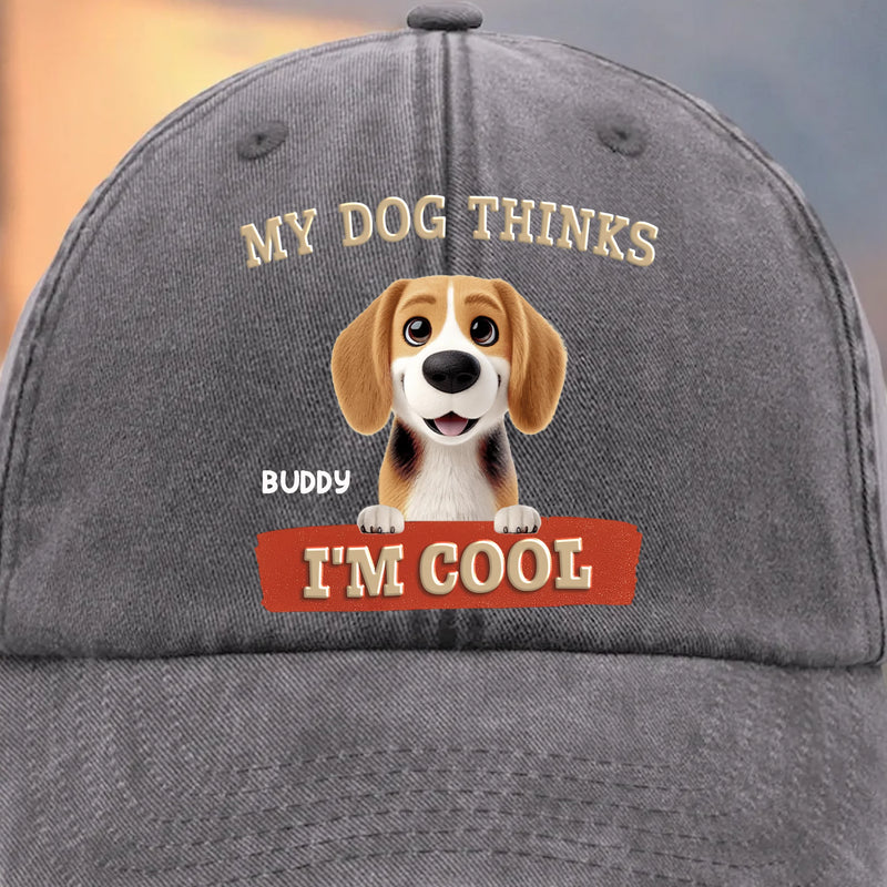 Custom Vintage Washed Denim Baseball Cap - Personalized Birthday Gifts For Dog Lovers, Dog Dad And Mom - Bark Side Forever
