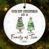 Family Is Like A Christmas Tree, It Needs Love To Shine Bright - Family Personalized Custom 3D Inflated Effect Printed Ornament - Ceramic Round Shaped - Christmas Gift For Family Members, First Christmas