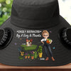 Custom Hat With Fans Solar Power - Personalized Garden Gifts For Gardeners, Dog Lovers, Dog Dad And Mom - Garden Goals and Furry Friends