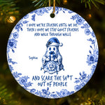 Custom Ceramic Ornament - Personalized Best Friend Christmas Birthday Gifts For Women, Besties, Sisters, BFF - Ghost Besties Forever