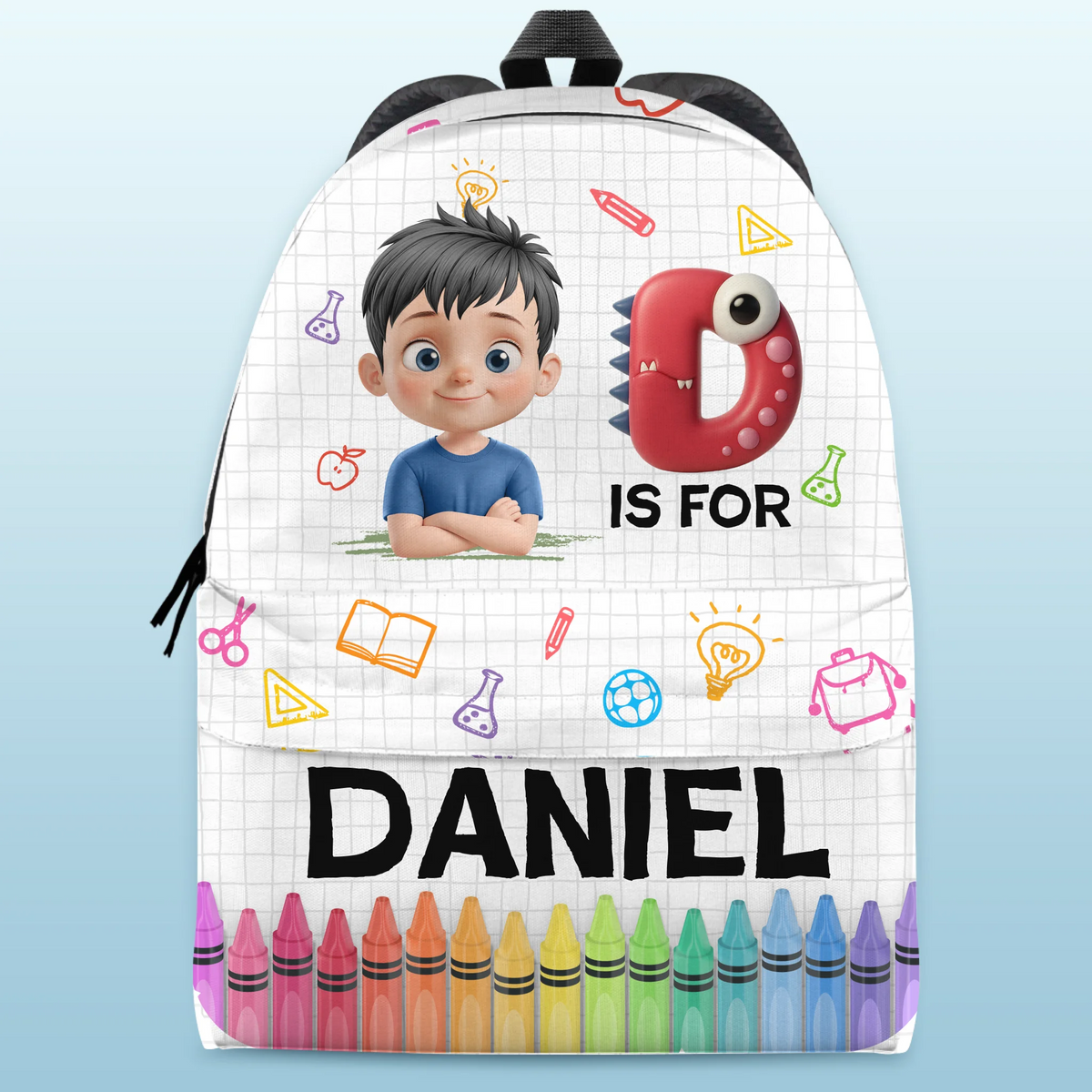 Custom Kids Backpack - Personalized Back To School Gifts For Kids - School Is My Playground
