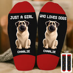 Custom Crew Socks - Personalized Birthday Gifts For Dog Lovers, Women - My Dog, My Therapist