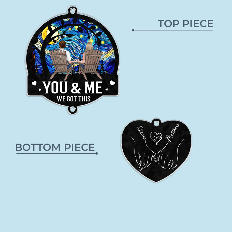 Custom Wind Chime With Acrylic Charms - Personalized Anniversary Wedding Gifts For Husband And Wife, Him And Her - Forever Your Plus One