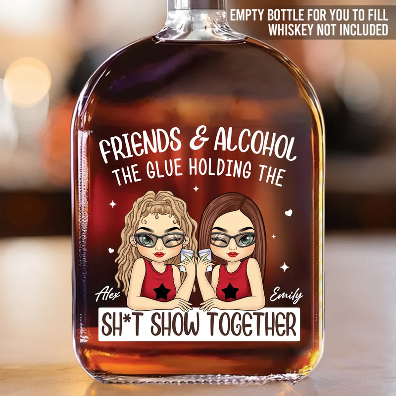 Custom Whiskey Bottle - Personalized Best Friend Birthday Gifts For Women - Partners In Wine