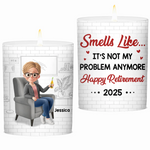 Custom Smokeless Scented Candle - Personalized Retirement Gifts For Women, Men - Off The Clock Life